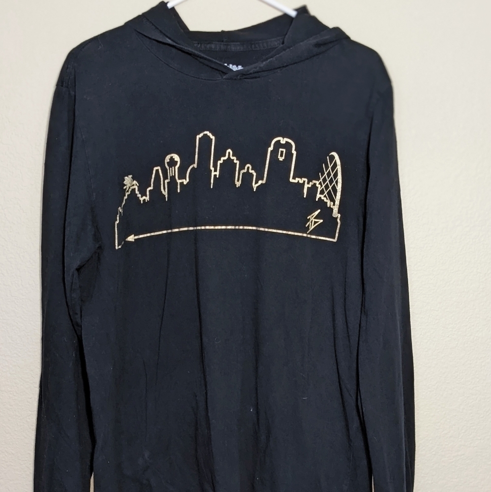 Dallas Skyline Lightweight Cotton Long-Sleeved Hoodie
